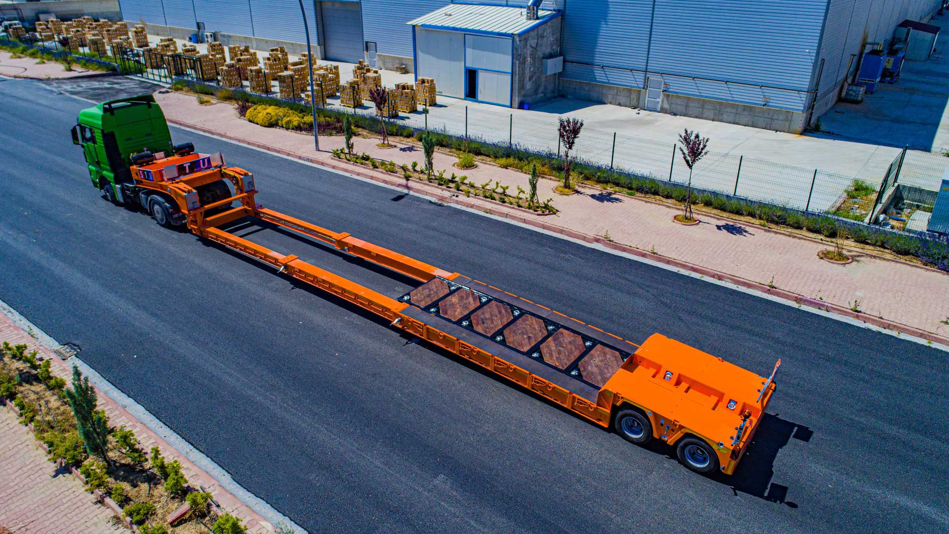 2 AXLE LOW LOADER WITH DOUBLE EXTENSION - DETACHABLE GOOSENECK (38)